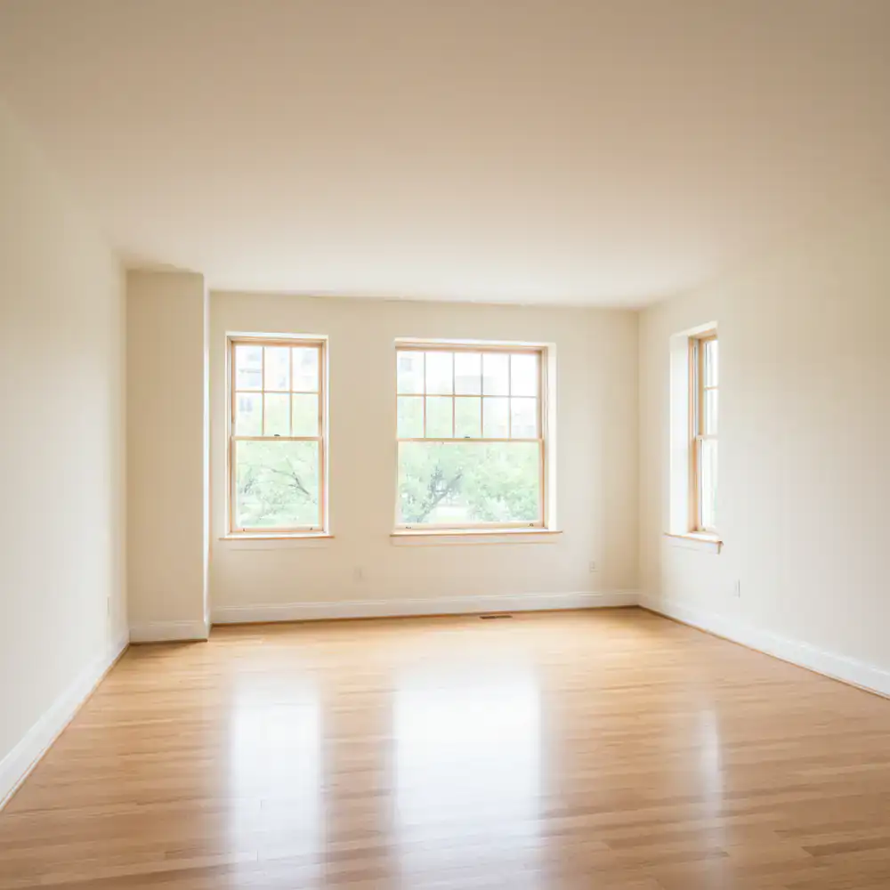 Empty, freshly cleaned room ready for new occupants